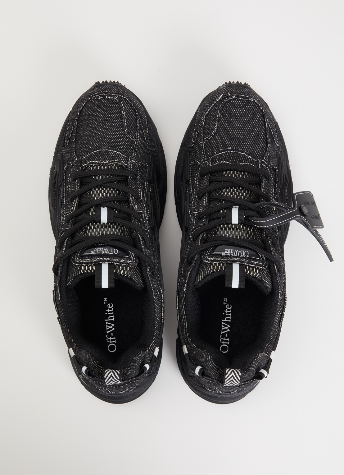 Off-White Be Right Back sneaker van denim - detail 2 zwart