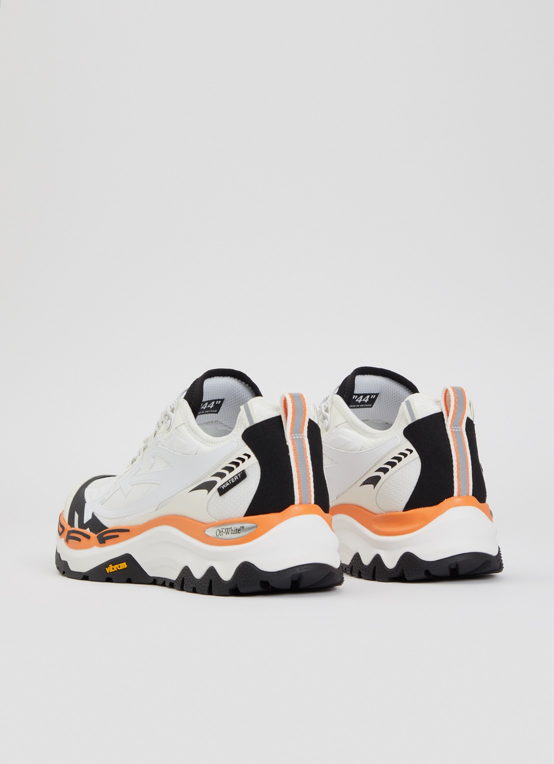 Off-White Be Right Back Trail sneaker met details van mesh - achterkant wit