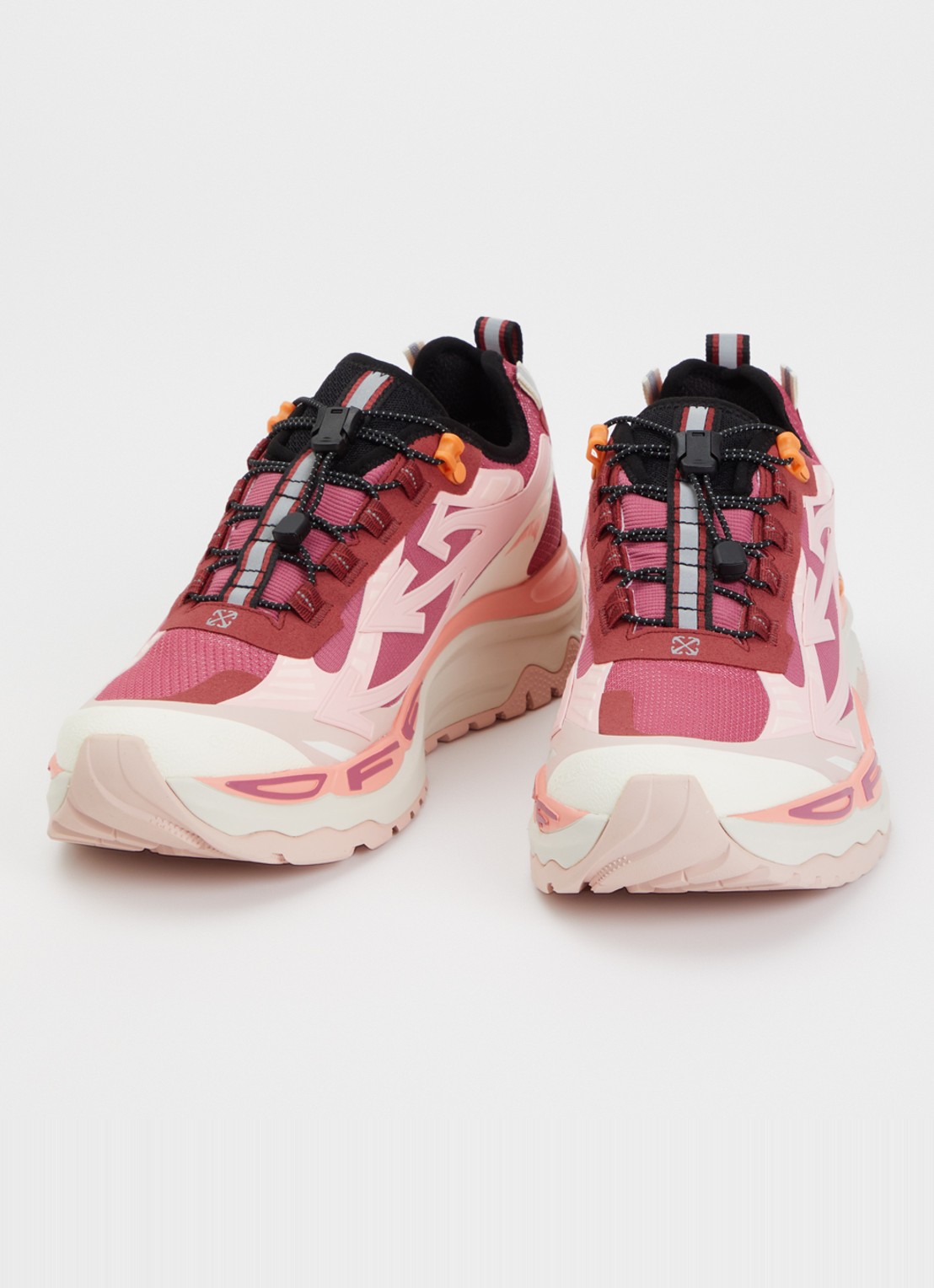 Off-White Be Right Back Trail sneaker met mesh details - detail roze