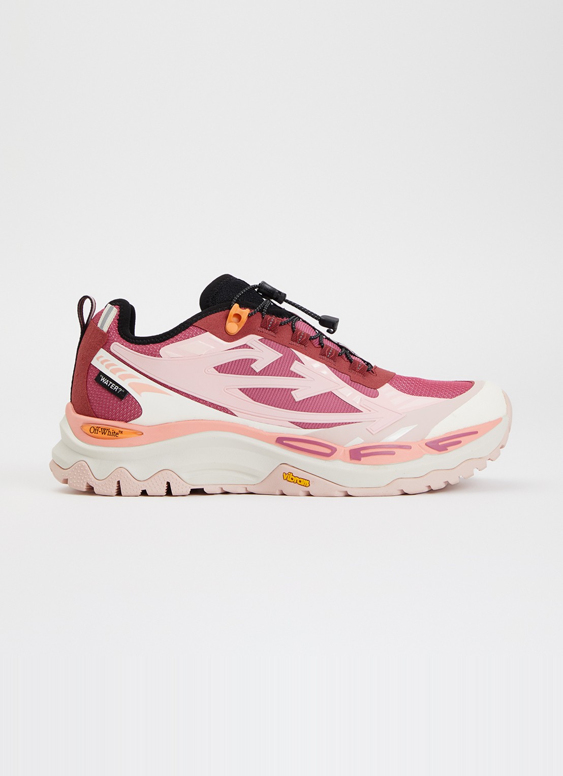 Off-White Be Right Back Trail sneaker met mesh details - voorkant 6 roze