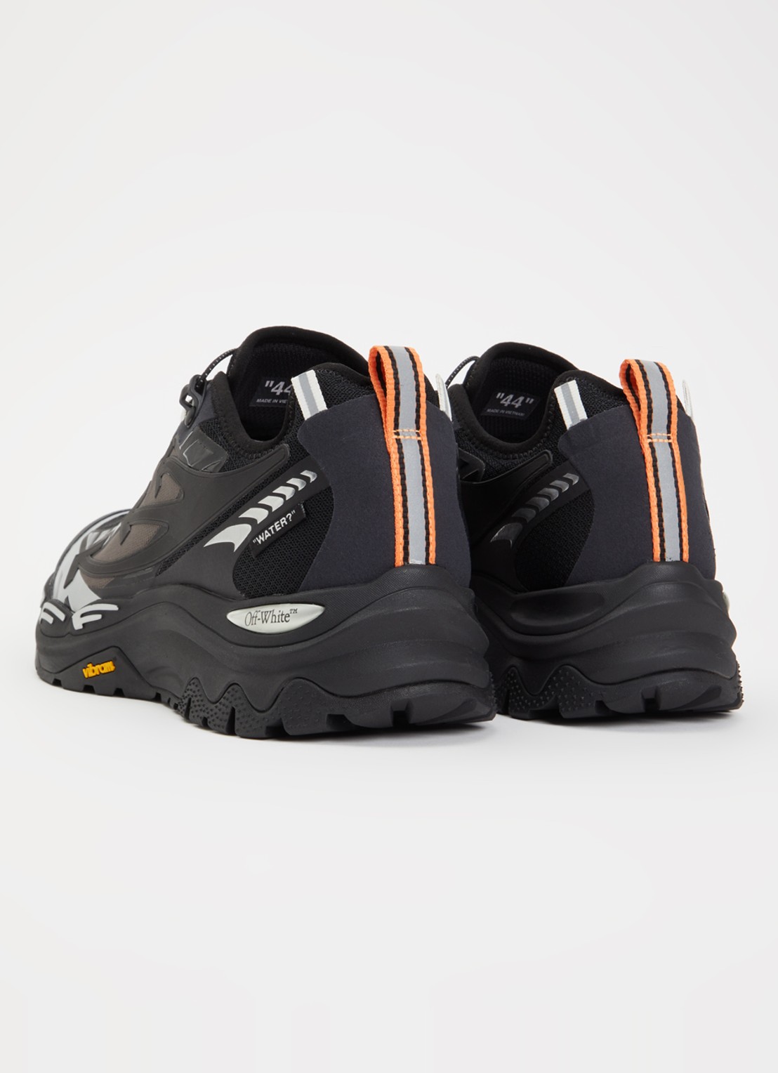 Off-White Be Right Back Trail sneaker van mesh met metallic details - achterkant 5 zwart