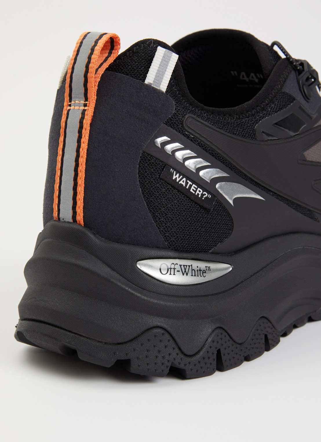 Off-White Be Right Back Trail sneaker van mesh met metallic details - detail 4 zwart