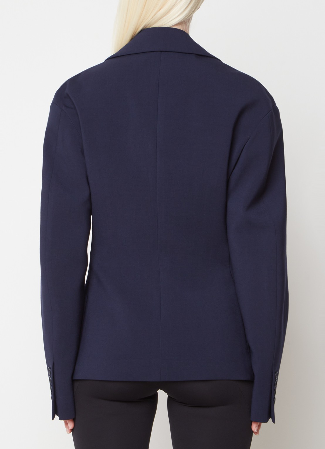 Off-White Blazer van wol met klepzakken - achterkant blauw