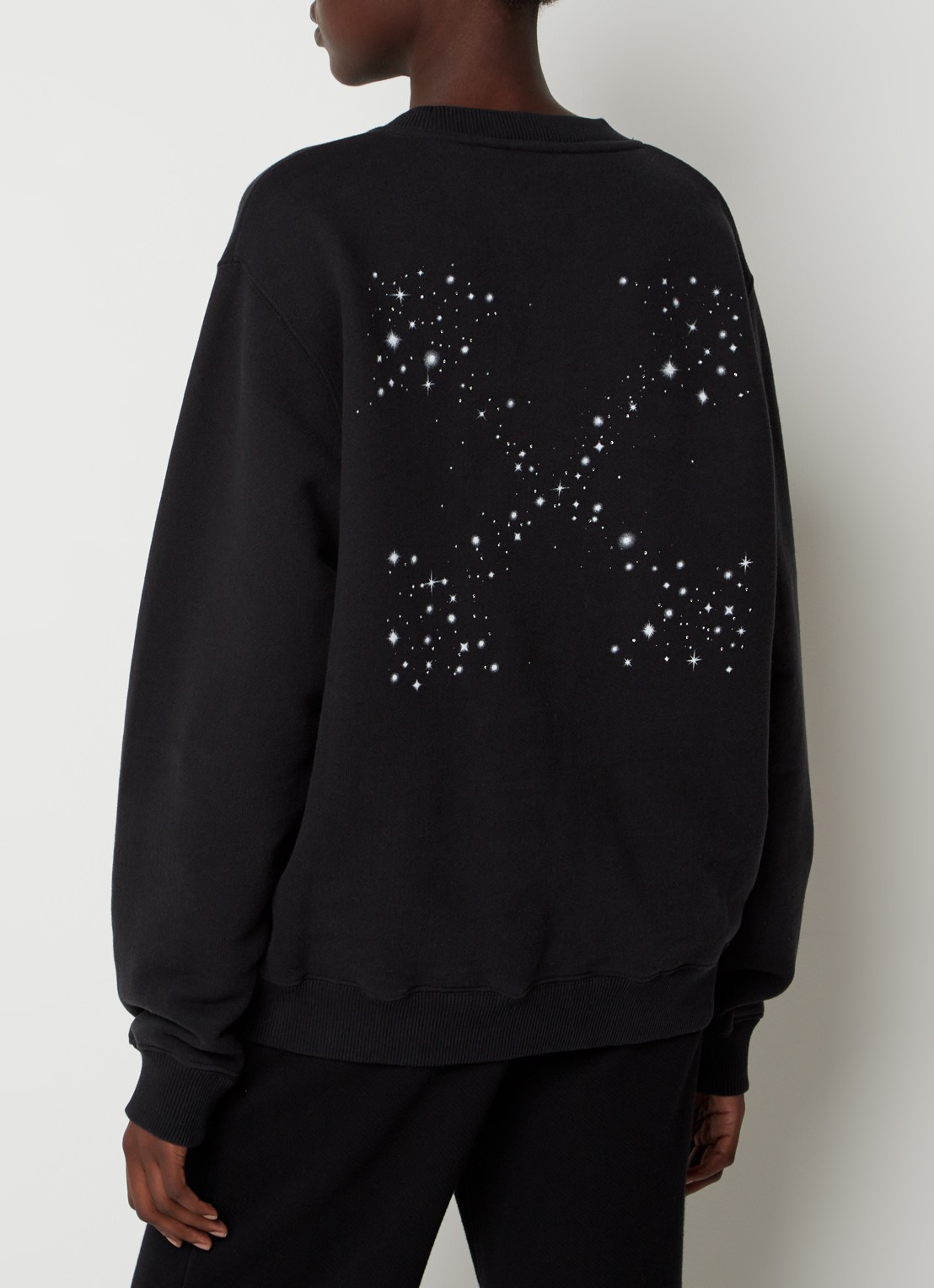 Off-White Bling Stars Arrow sweater met logo- en backprint - detail 2 zwart