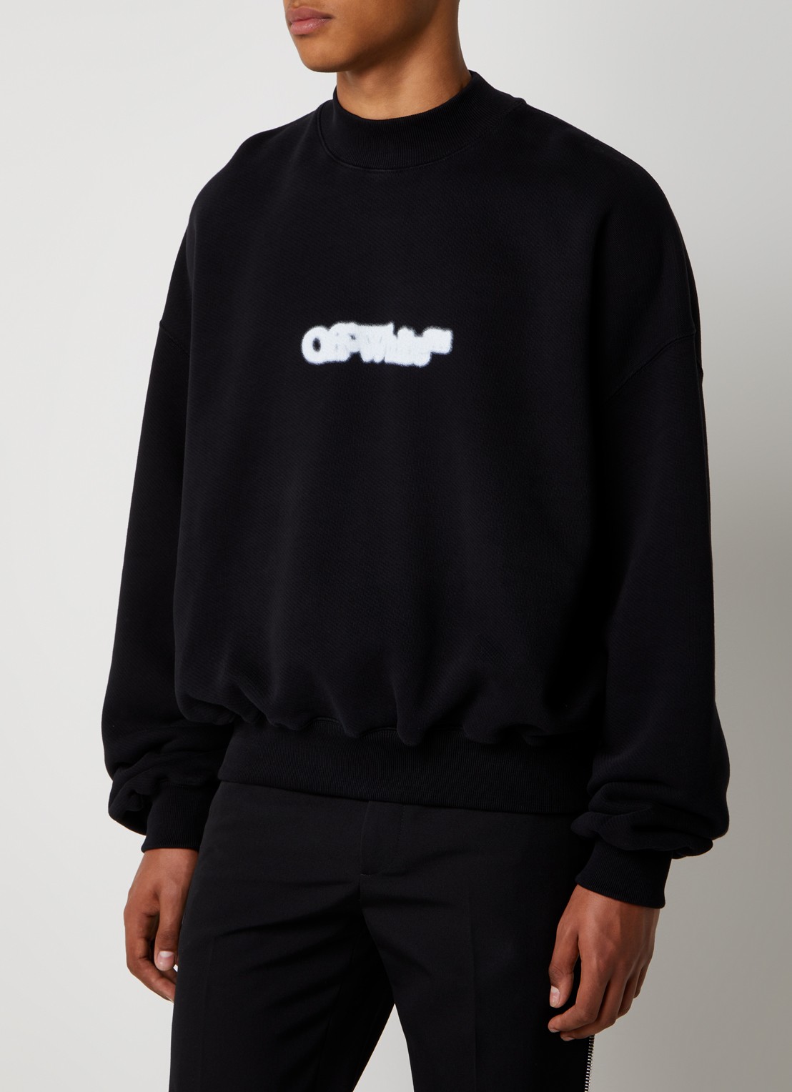 Off-White Blurr sweater met logoprint - detail 2 zwart
