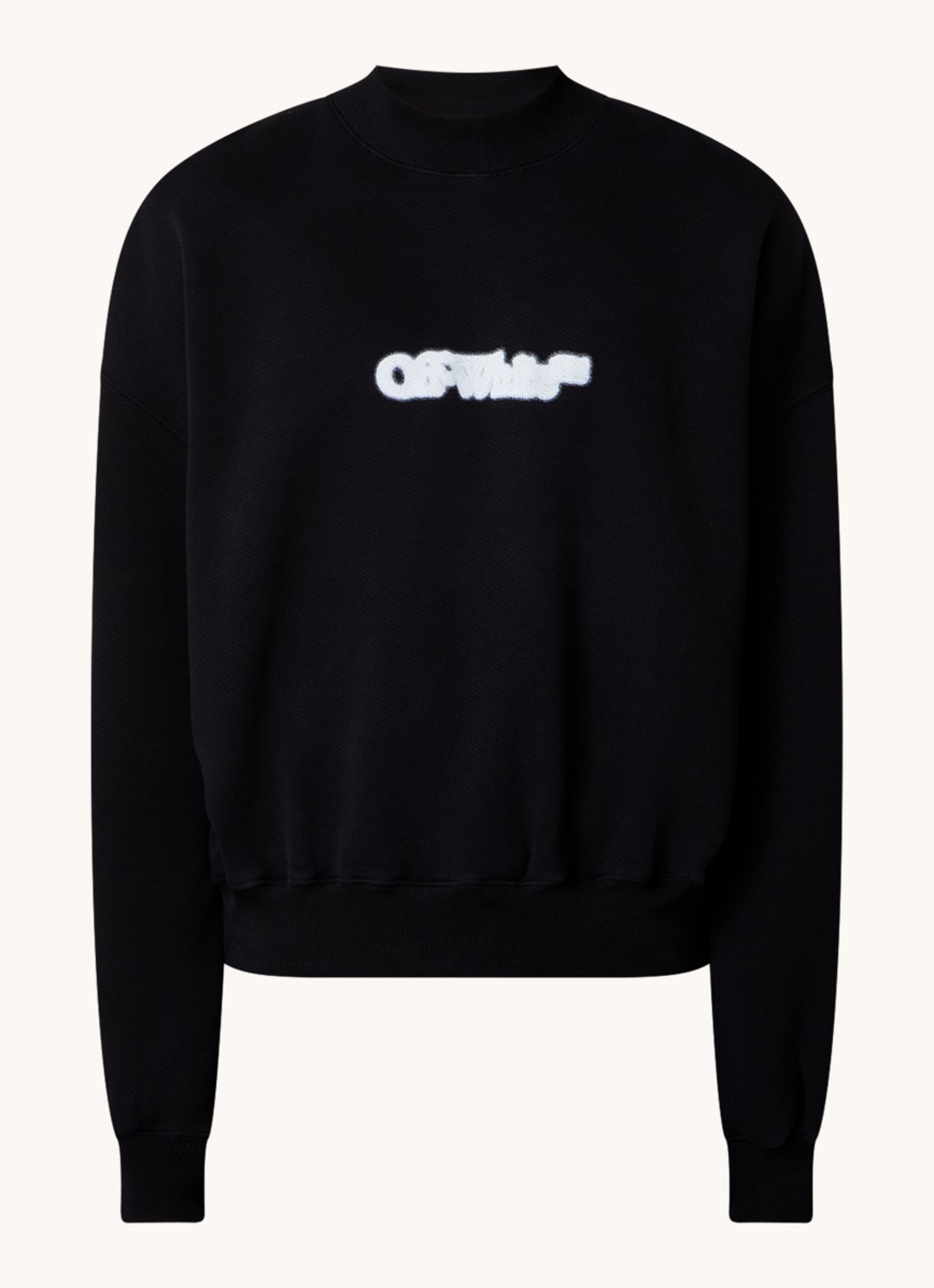 Off-White Blurr sweater met logoprint - voorkant 4 zwart