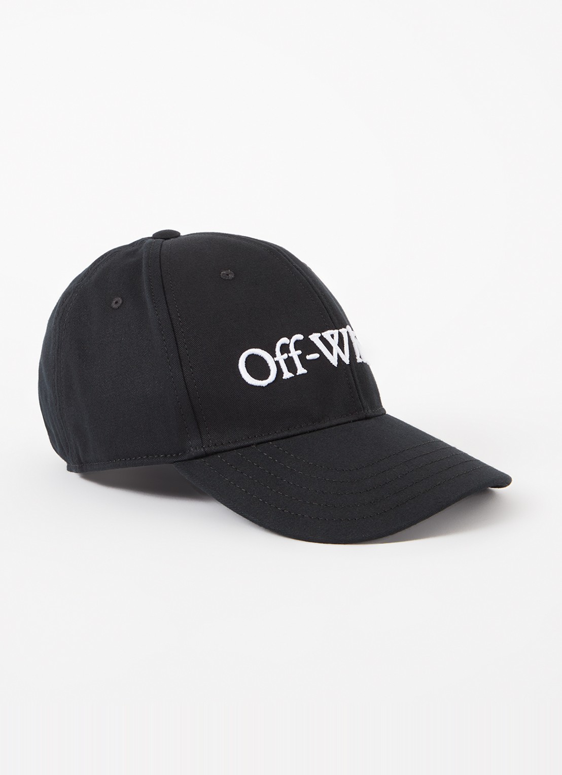 Off-White Bookish Drill pet met logoborduring - voorkant zwart