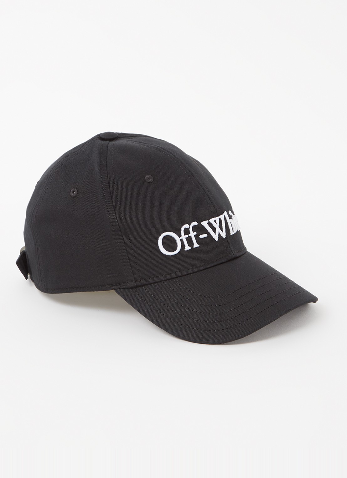 Off-White Bookish pet met logoborduring - voorkant zwart