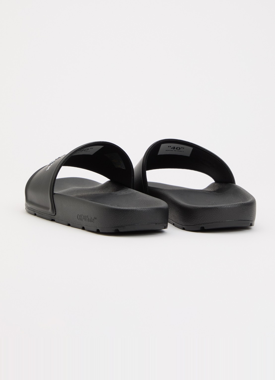 Off-White Bookish slipper met logo - achterkant 2 zwart