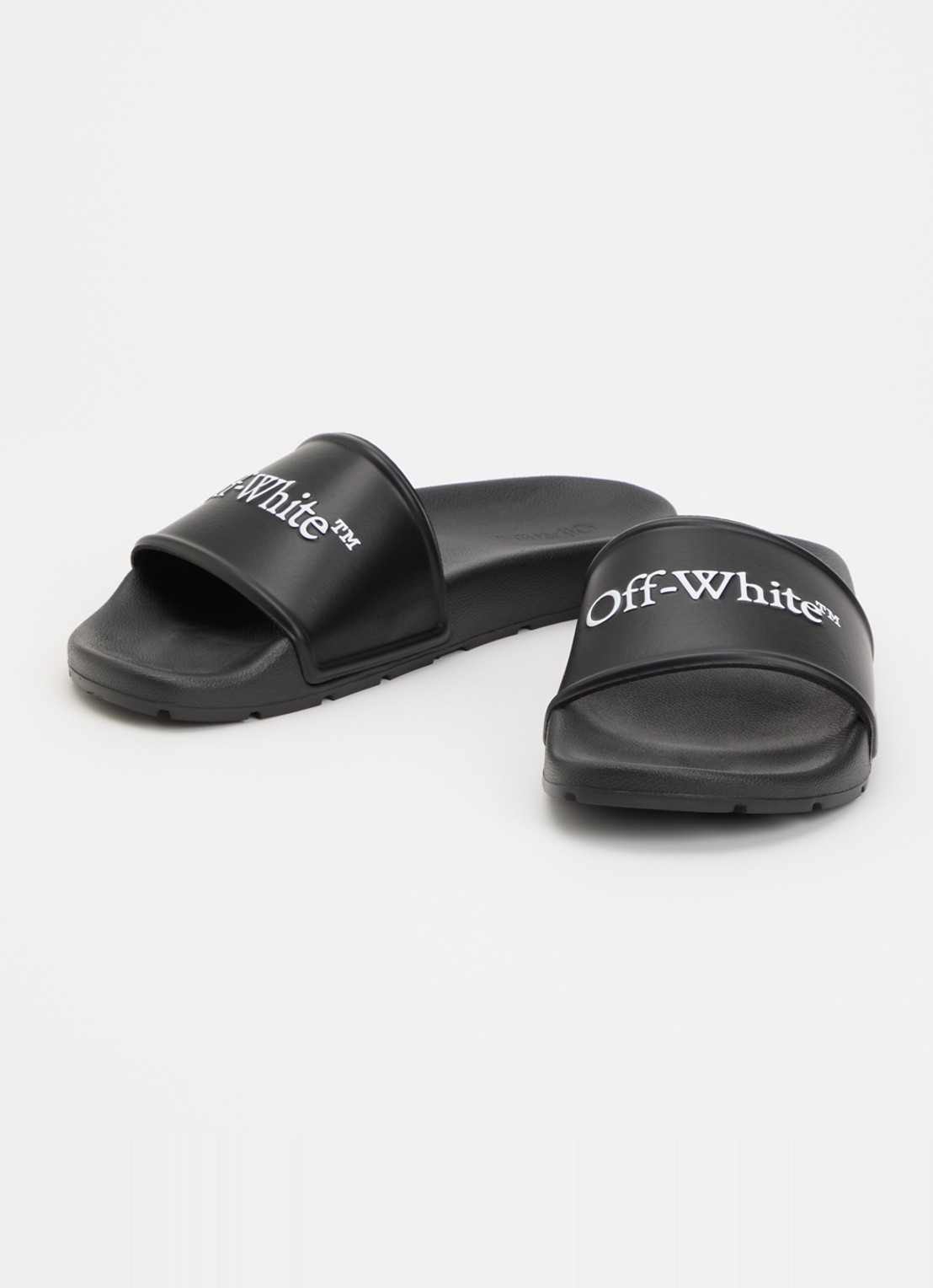 Off-White Bookish slipper met logo - detail 3 zwart