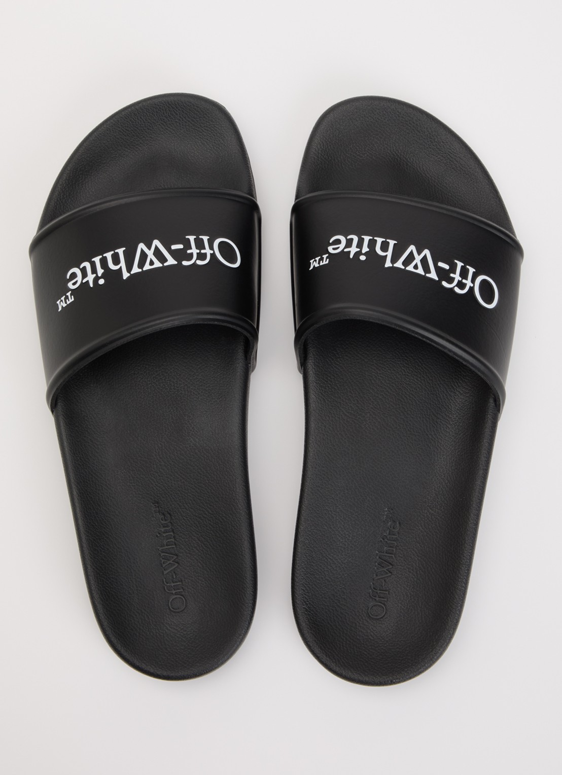 Off-White Bookish slipper met logo - detail 4 zwart
