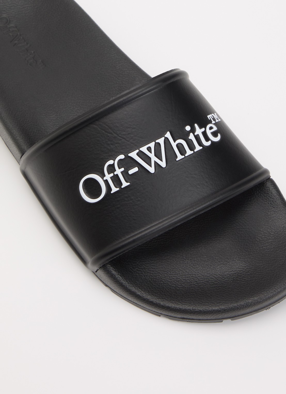 Off-White Bookish slipper met logo - detail 6 zwart