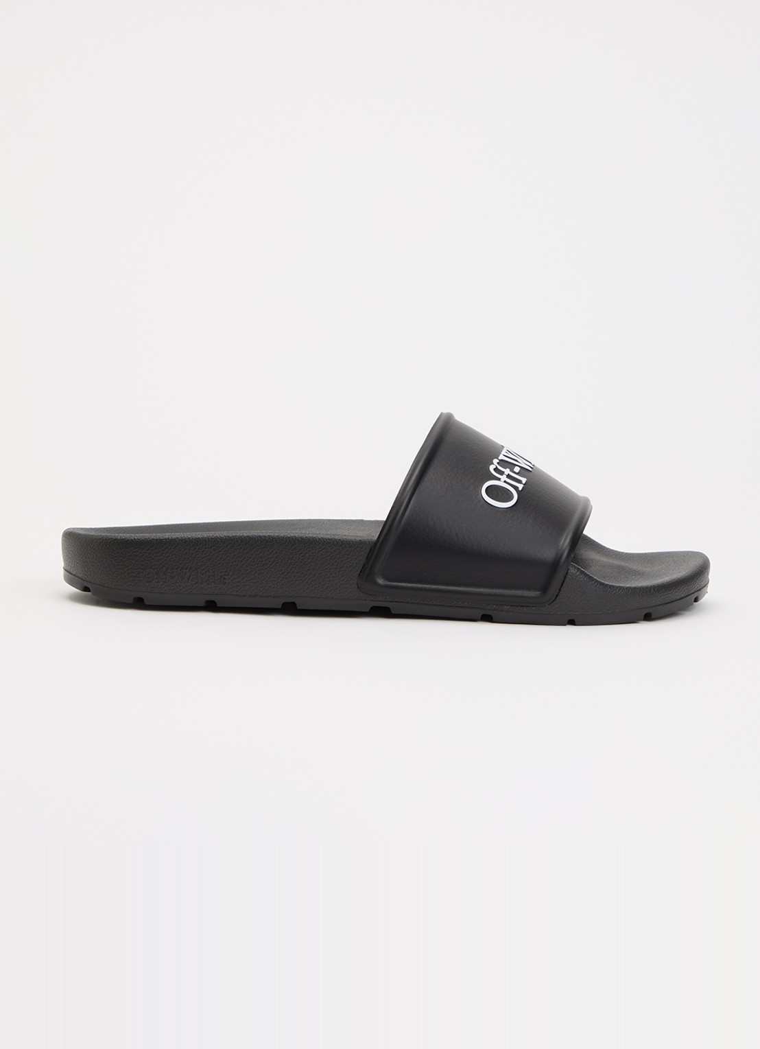 Off-White Bookish slipper met logo - voorkant zwart