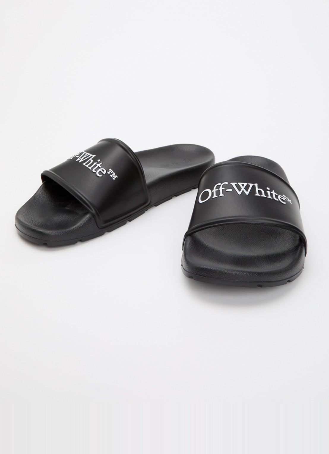 Off-White Bookish slipper met logo - detail 2 zwart