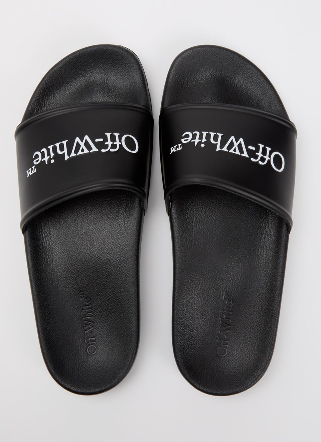 Off-White Bookish slipper met logo - detail 3 zwart