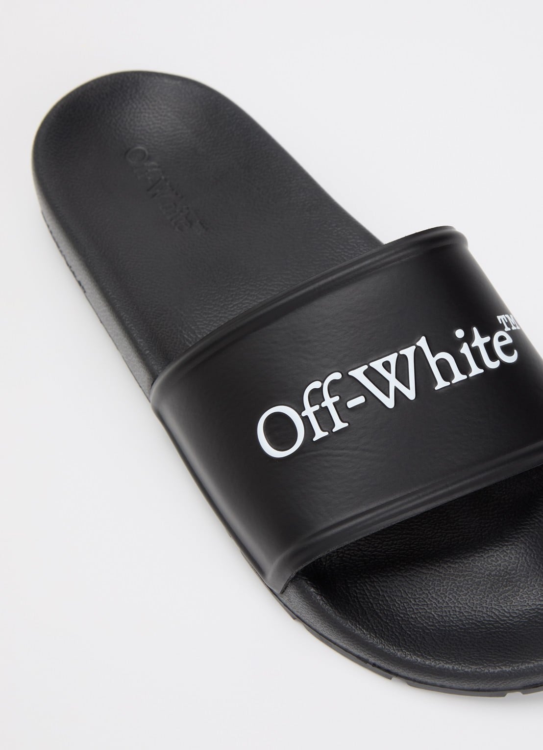 Off-White Bookish slipper met logo - detail 5 zwart