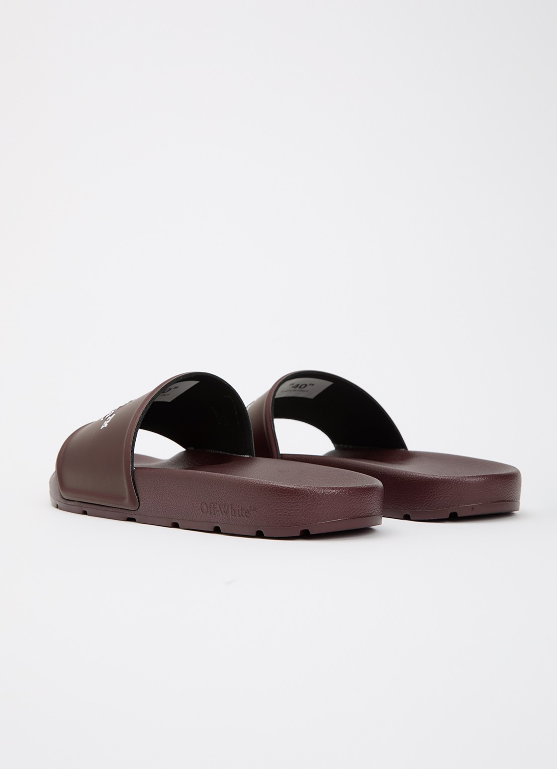 Off-White Bookish slipper met logo - achterkant 6 bordeauxrood
