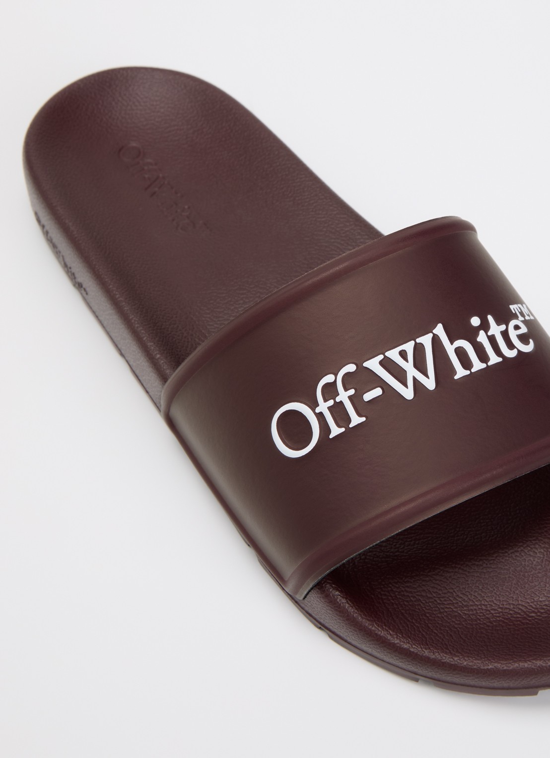 Off-White Bookish slipper met logo - detail 5 bordeauxrood