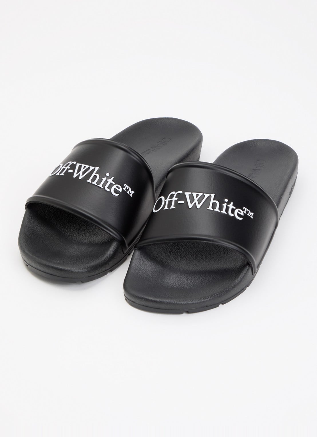 Off-White Bookish slipper met logo - detail 2 zwart