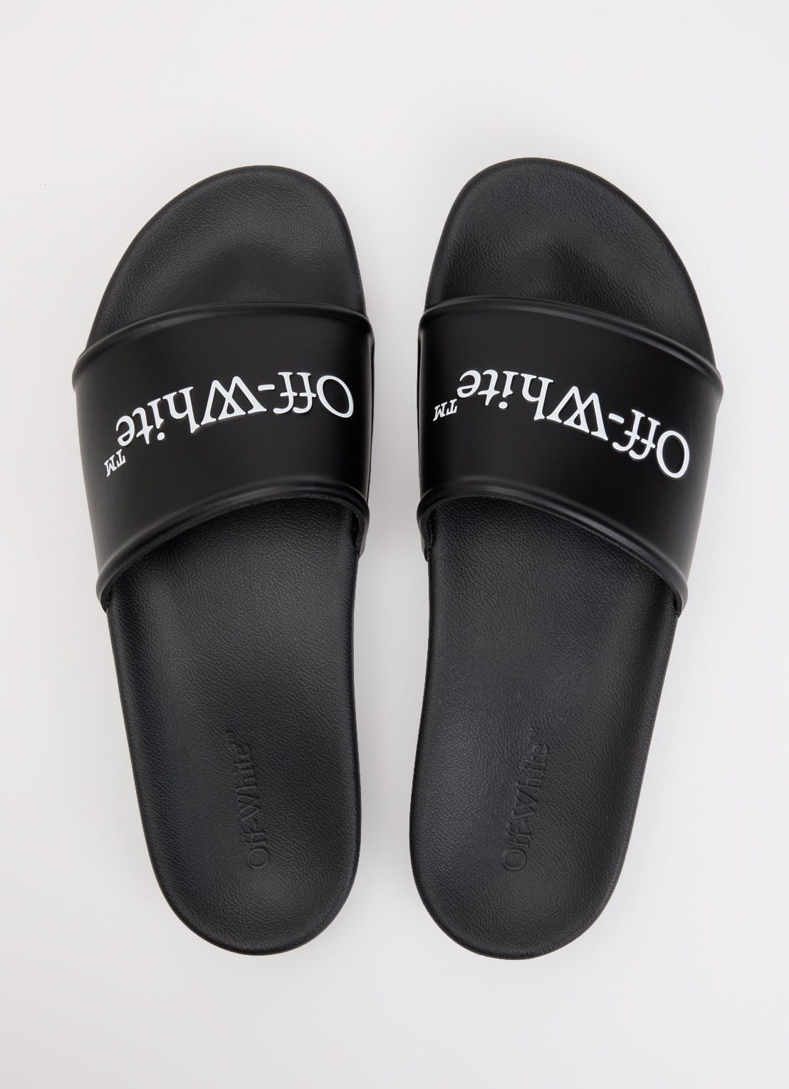 Off-White Bookish slipper met logo - detail 3 zwart