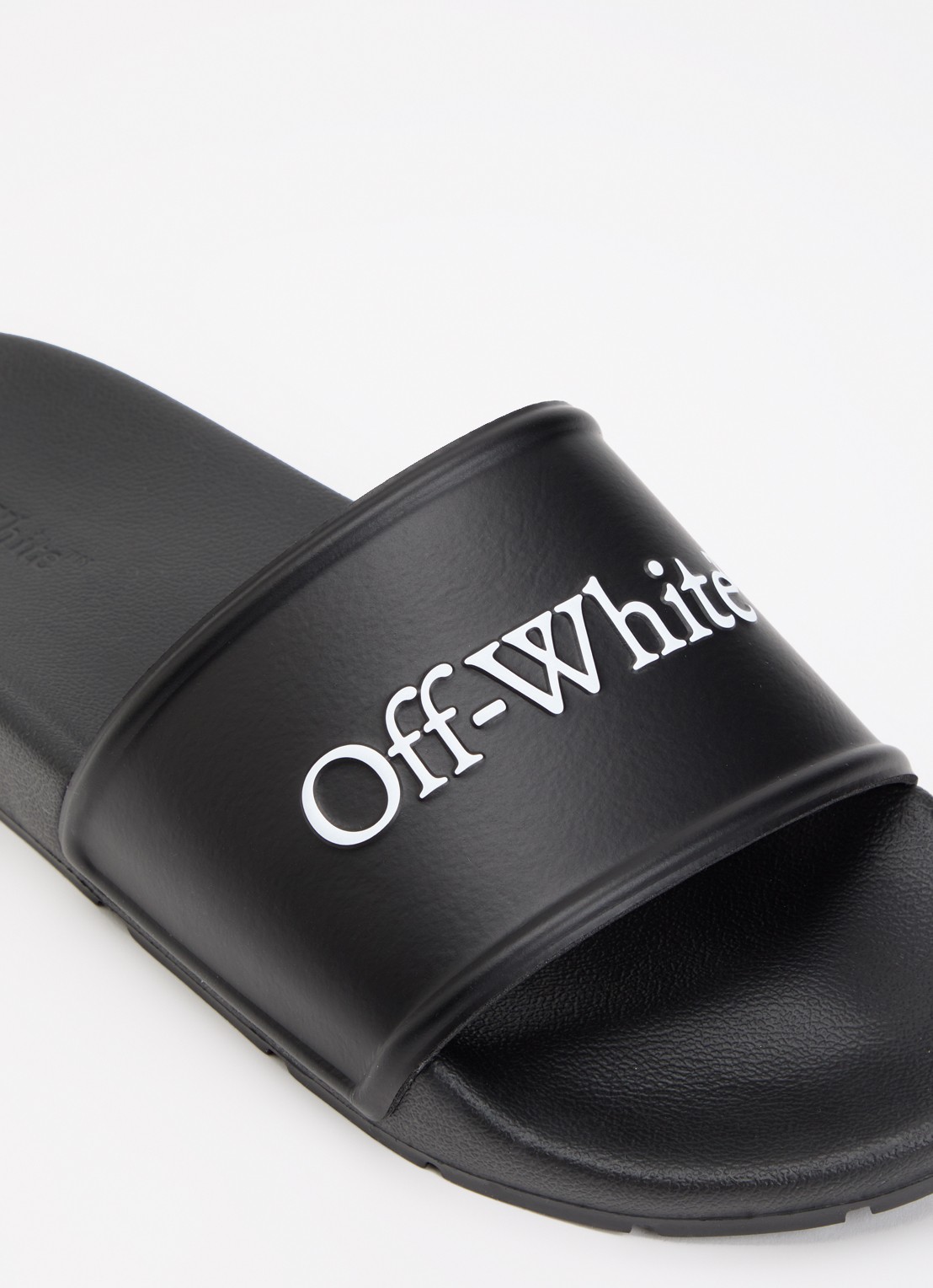Off-White Bookish slipper met logo - detail 5 zwart