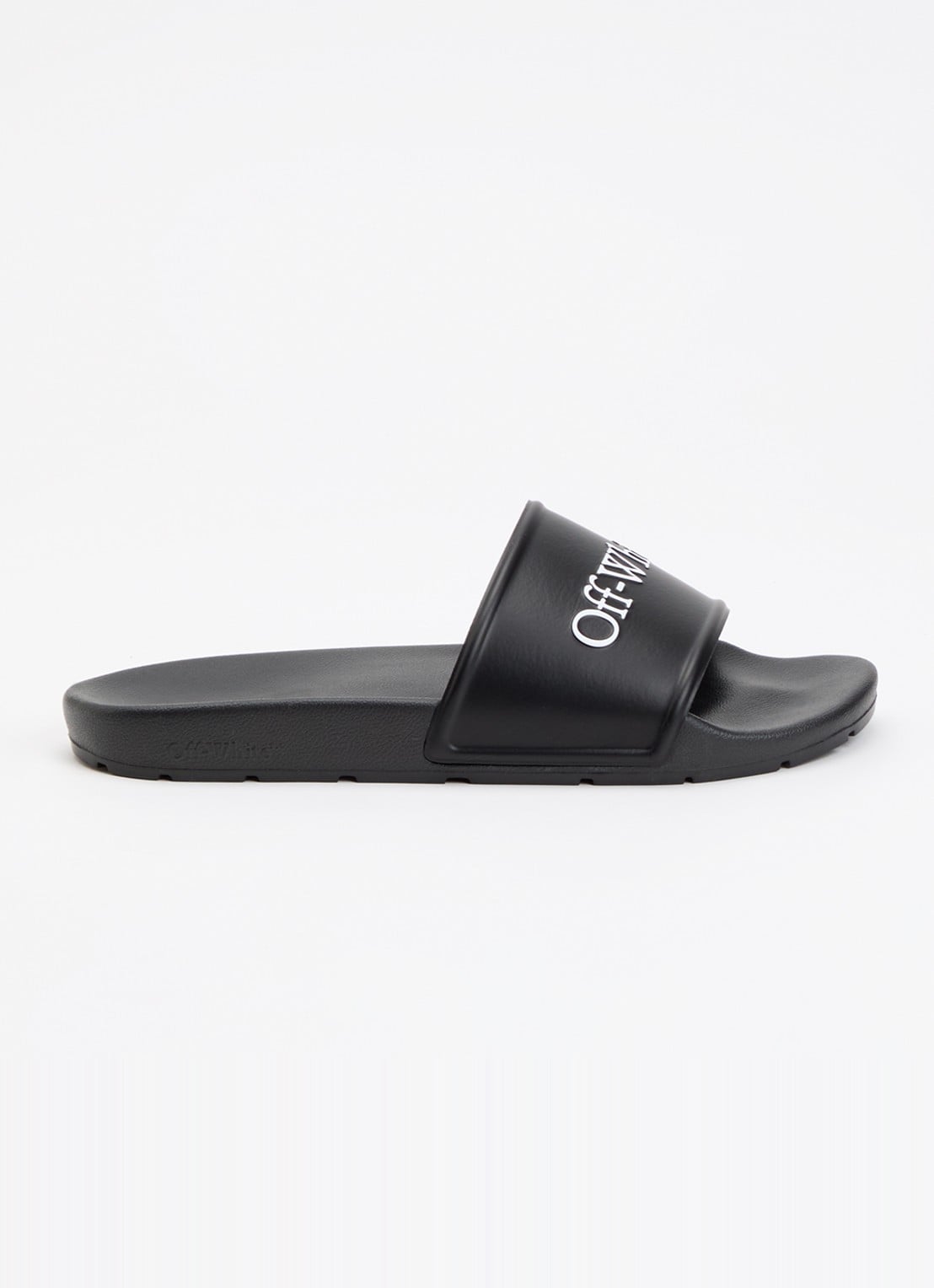 Off-White Bookish slipper met logo - voorkant zwart