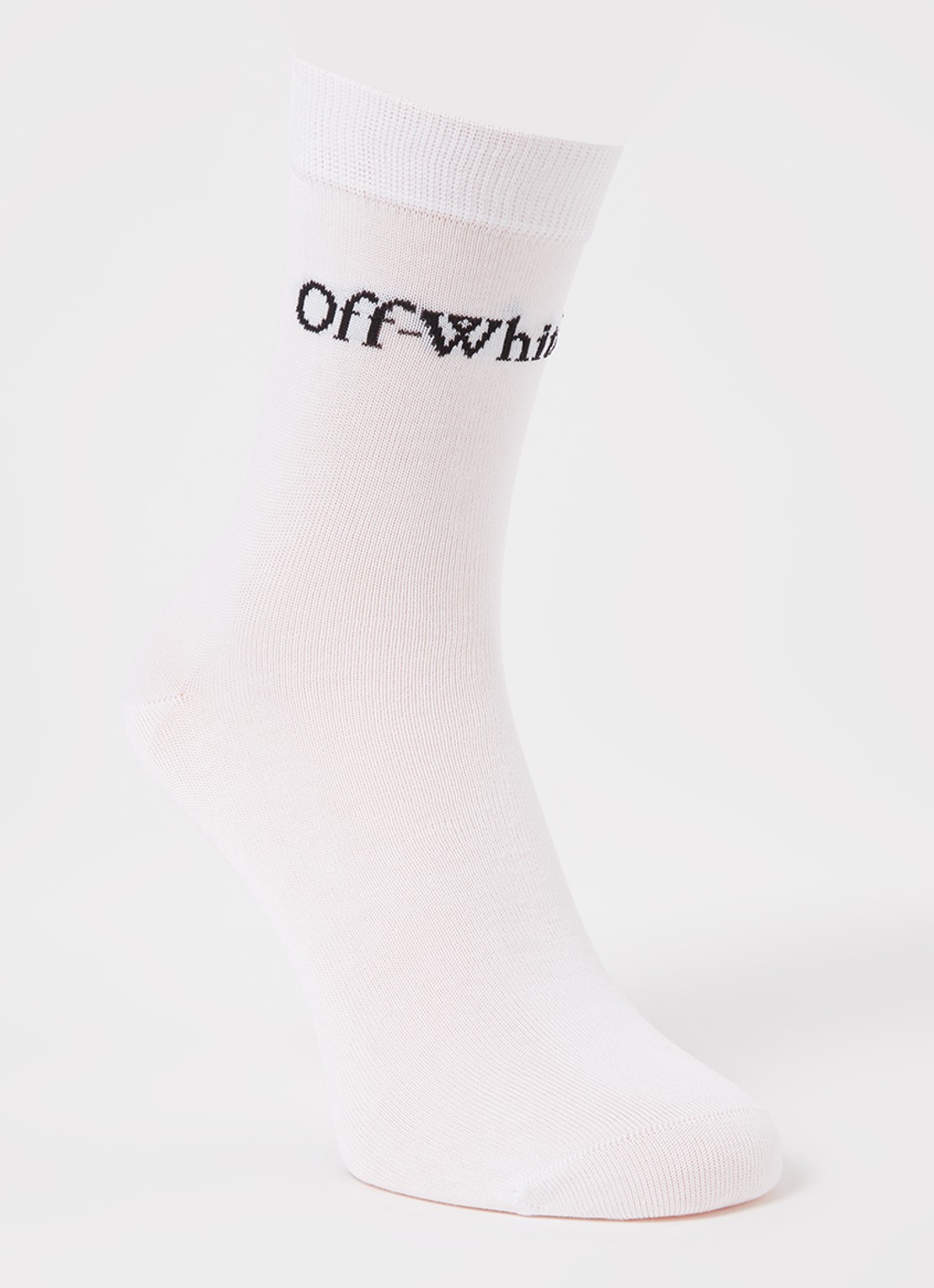 Off-White Bookish sokken met logo - voorkant wit