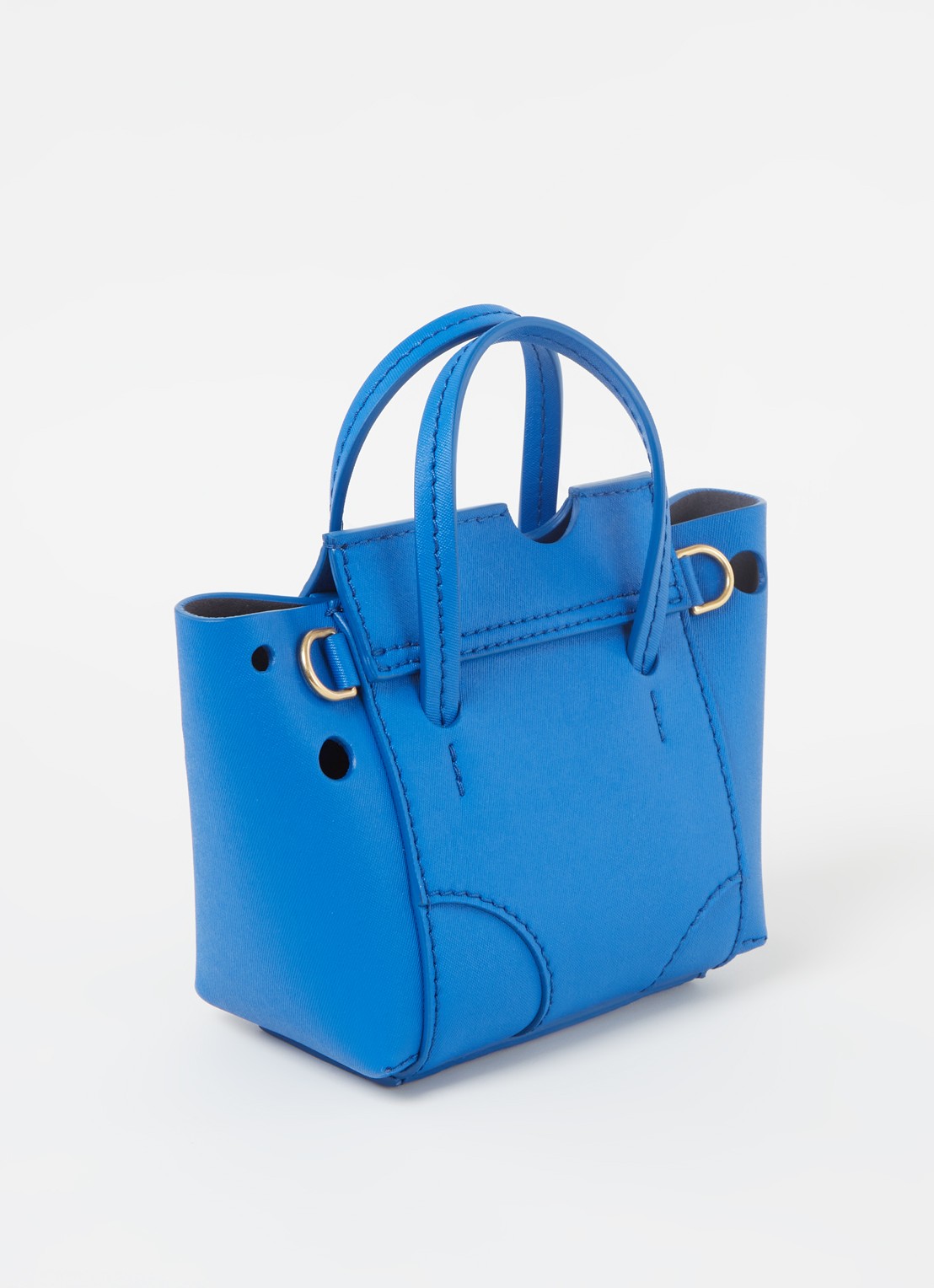 Off-White Burrow 16 handtas van kalfsleer - achterkant blauw