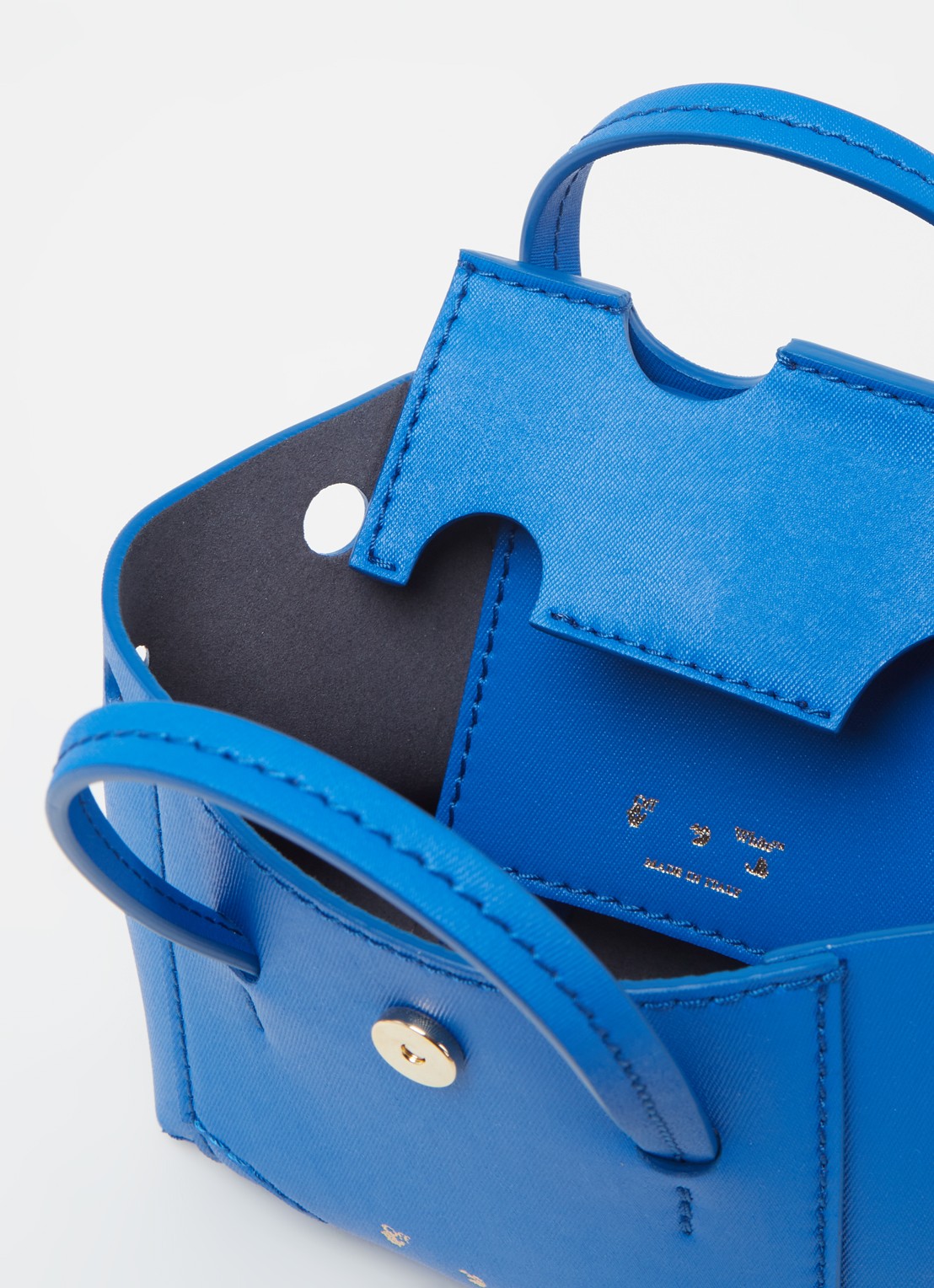 Off-White Burrow 16 handtas van kalfsleer - detail 4 blauw