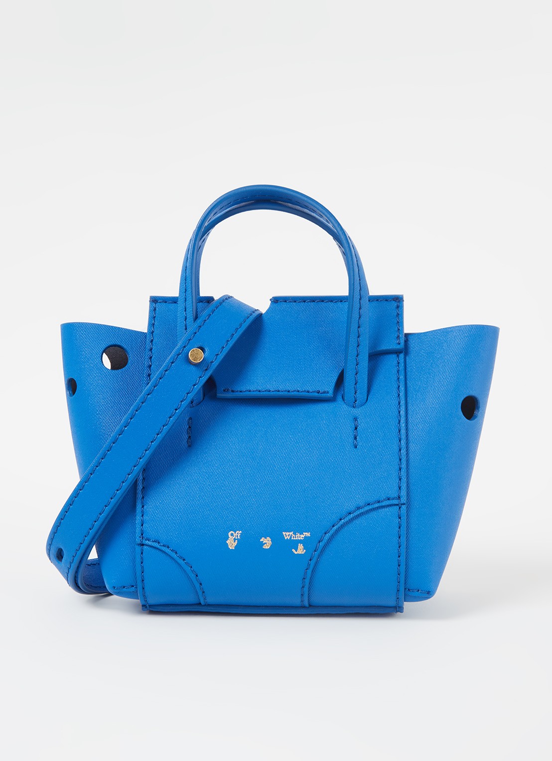 Off-White Burrow 16 handtas van kalfsleer - voorkant 2 blauw