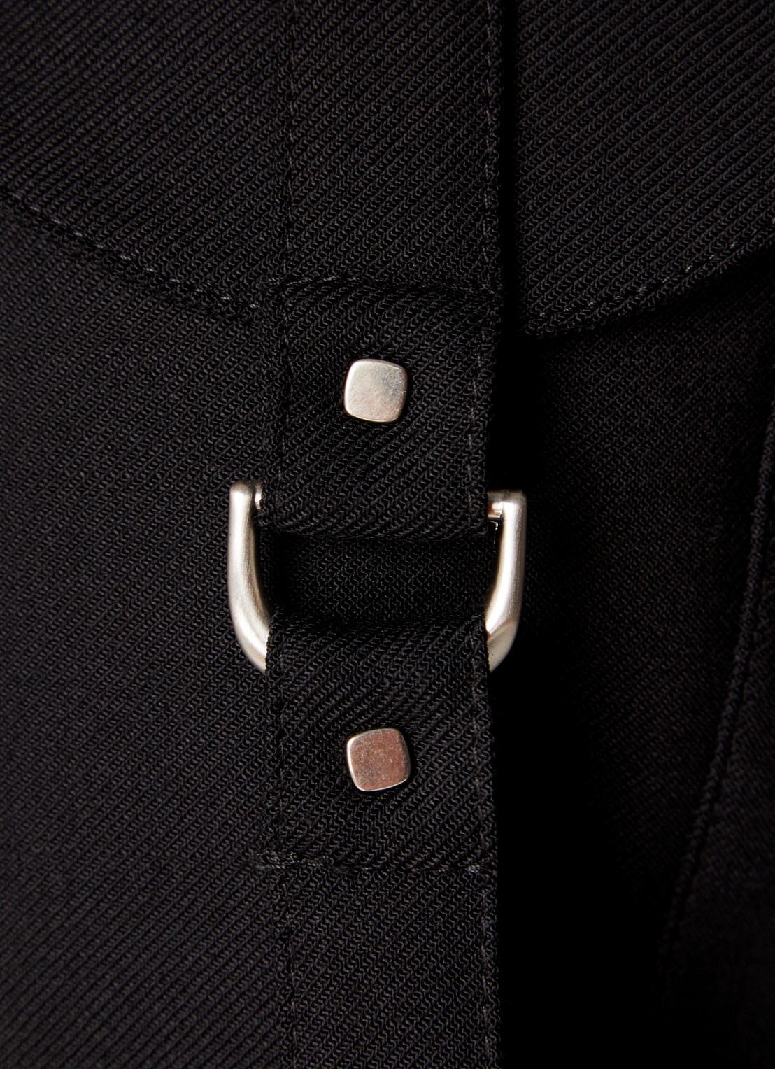 Off-White Cargo jack in wolblend met schoudervulling - detail 4 zwart
