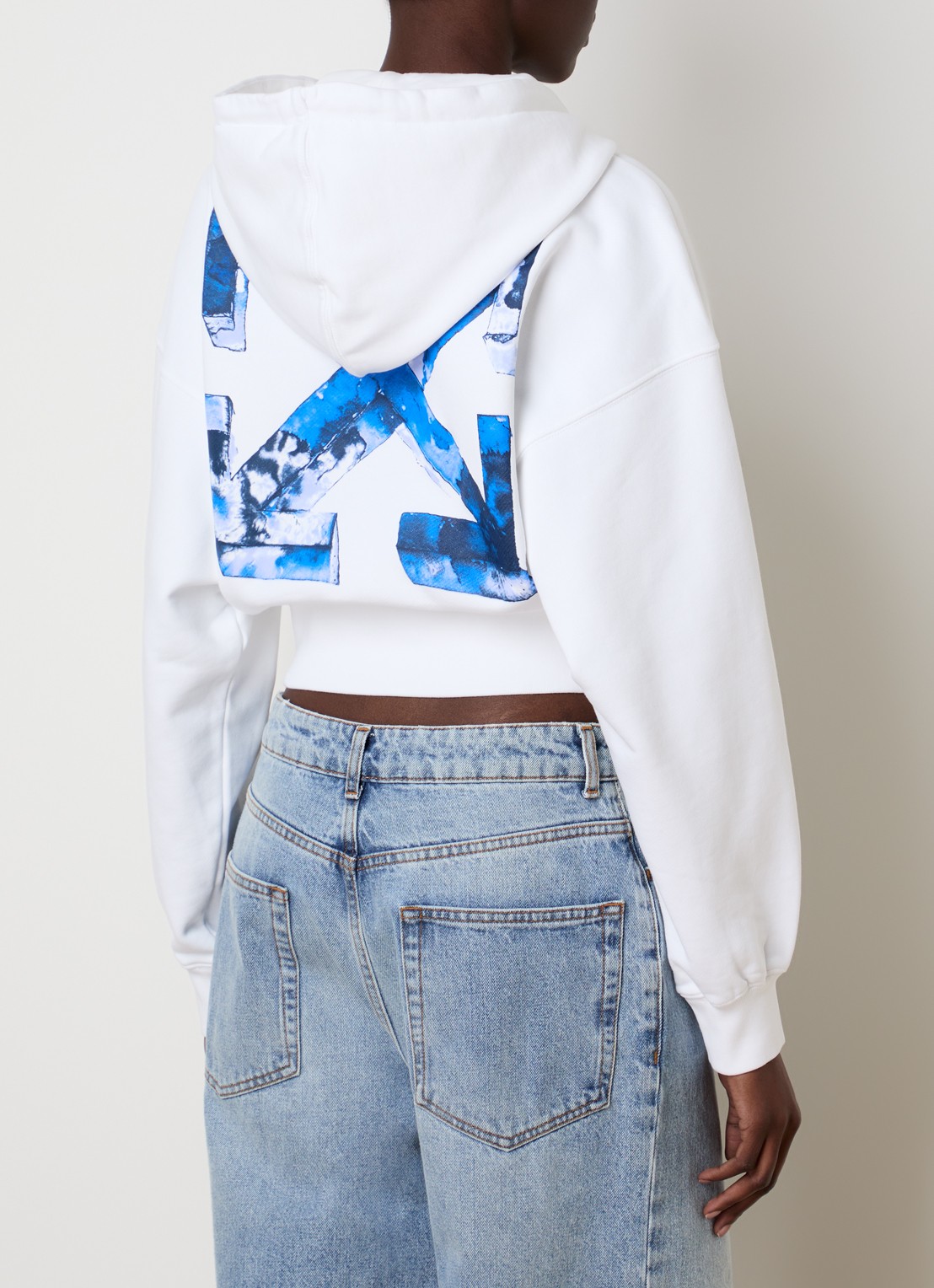 Off-White Cloudy Arrow hoodie met logo - detail 2 wit