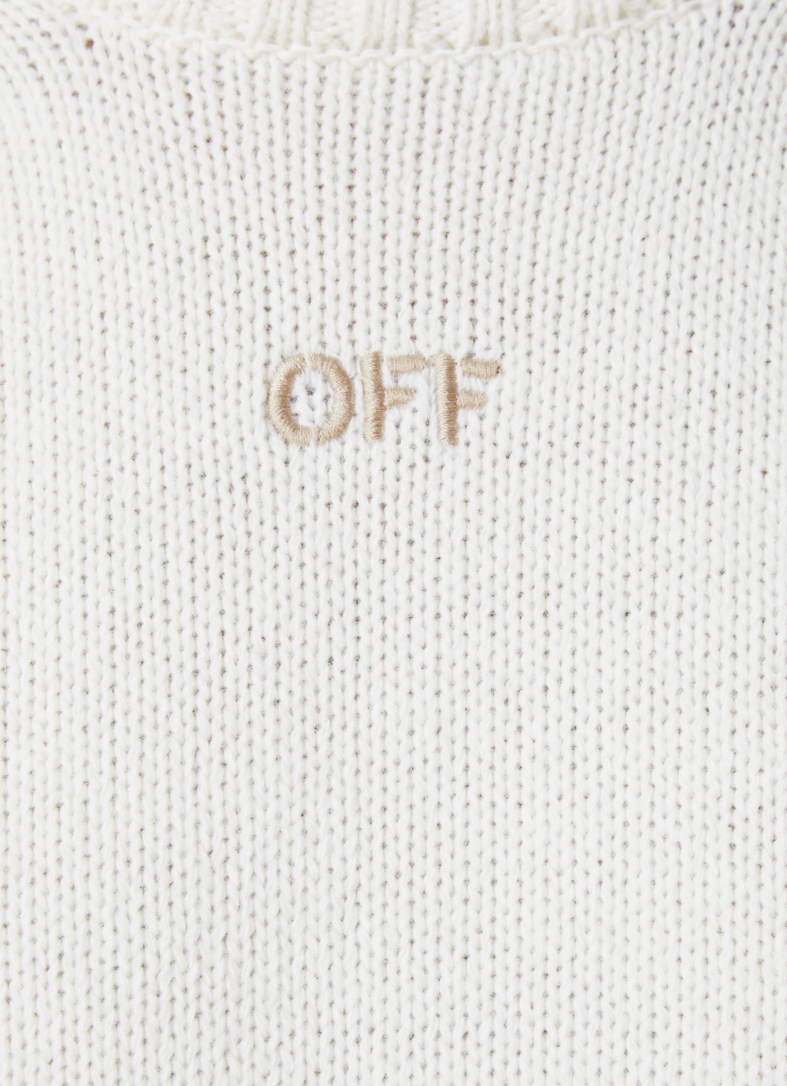 Off-White Diag arrow fijngebreide trui in wolblend - detail 2 beige