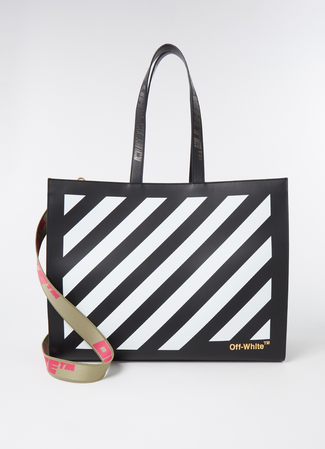 Off-White Diag Hybrid shopper van leer - voorkant 5 multicolor