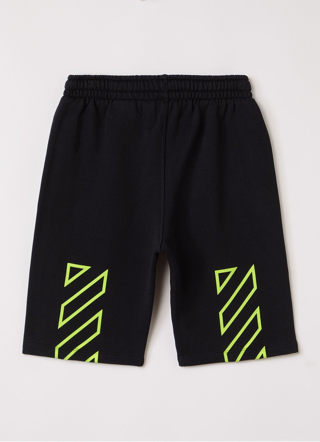 Off-White Diag straight fit korte joggingbroek met logo- en backprint - voorkant 3 zwart