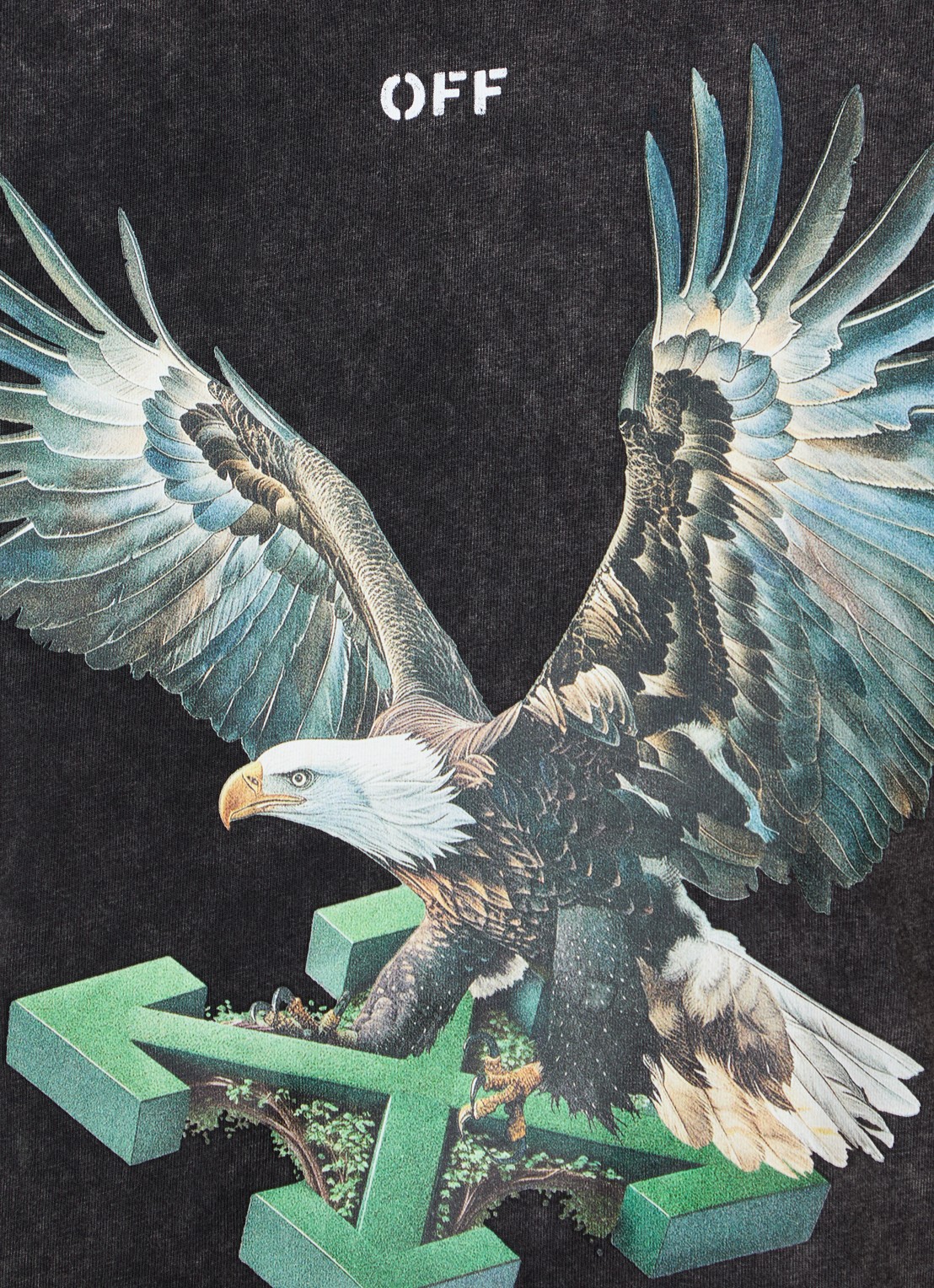 Off-White Eagle arrow T-shirt met front- en backprint - detail 5 zwart