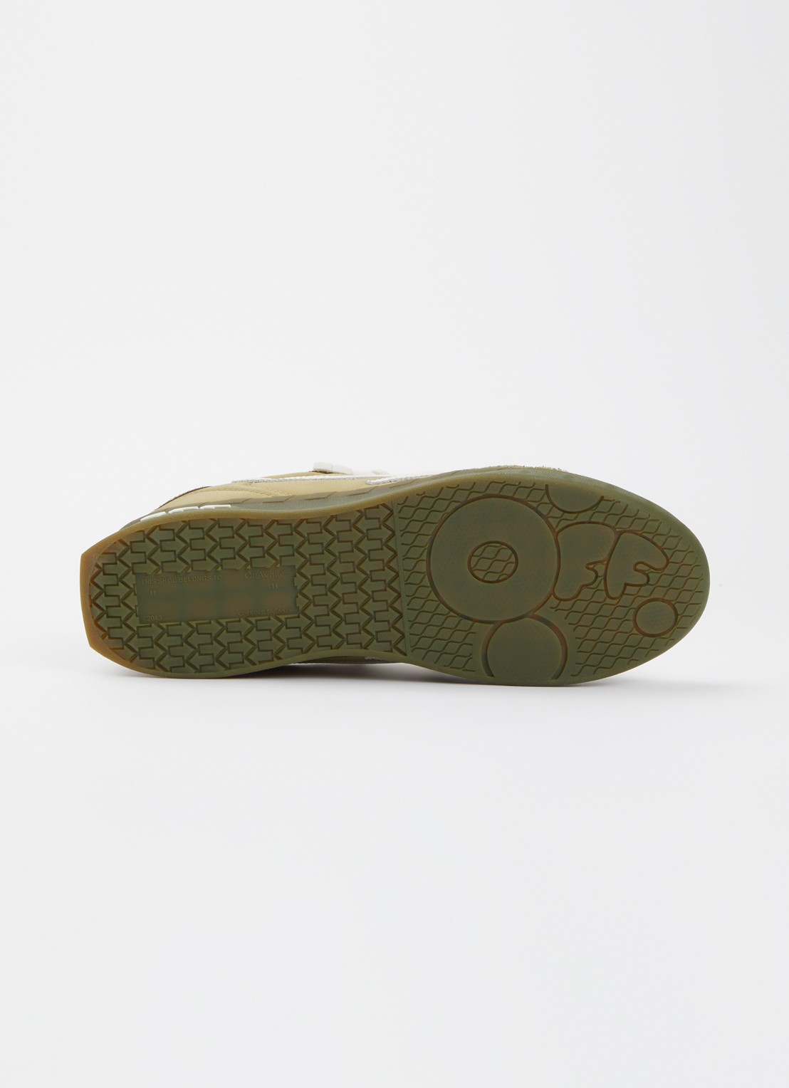 Off-White End Of Play sneaker met details van kalfsleer en suède - detail 3 mosgroen