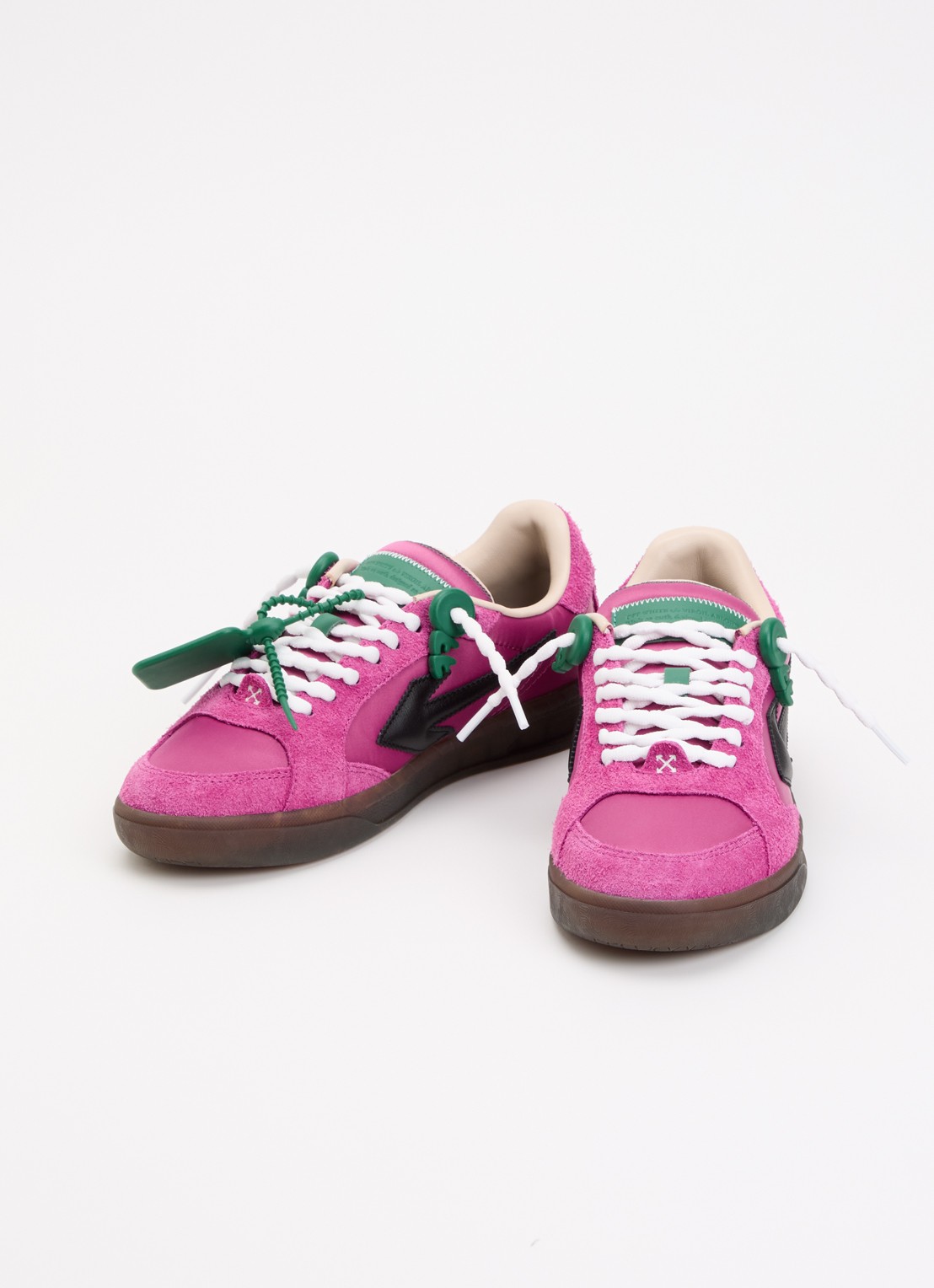 Off-White End Of Play sneaker met details van suède - detail 2 fuchsia