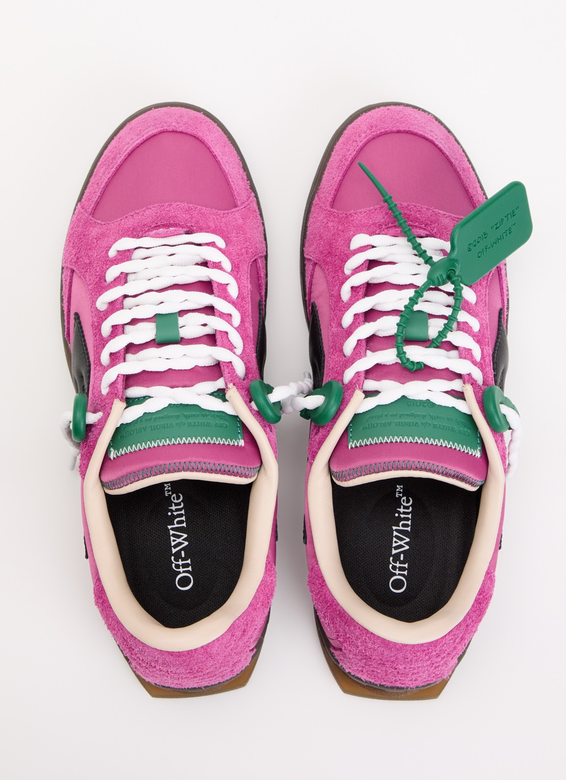 Off-White End Of Play sneaker met details van suède - detail 3 fuchsia
