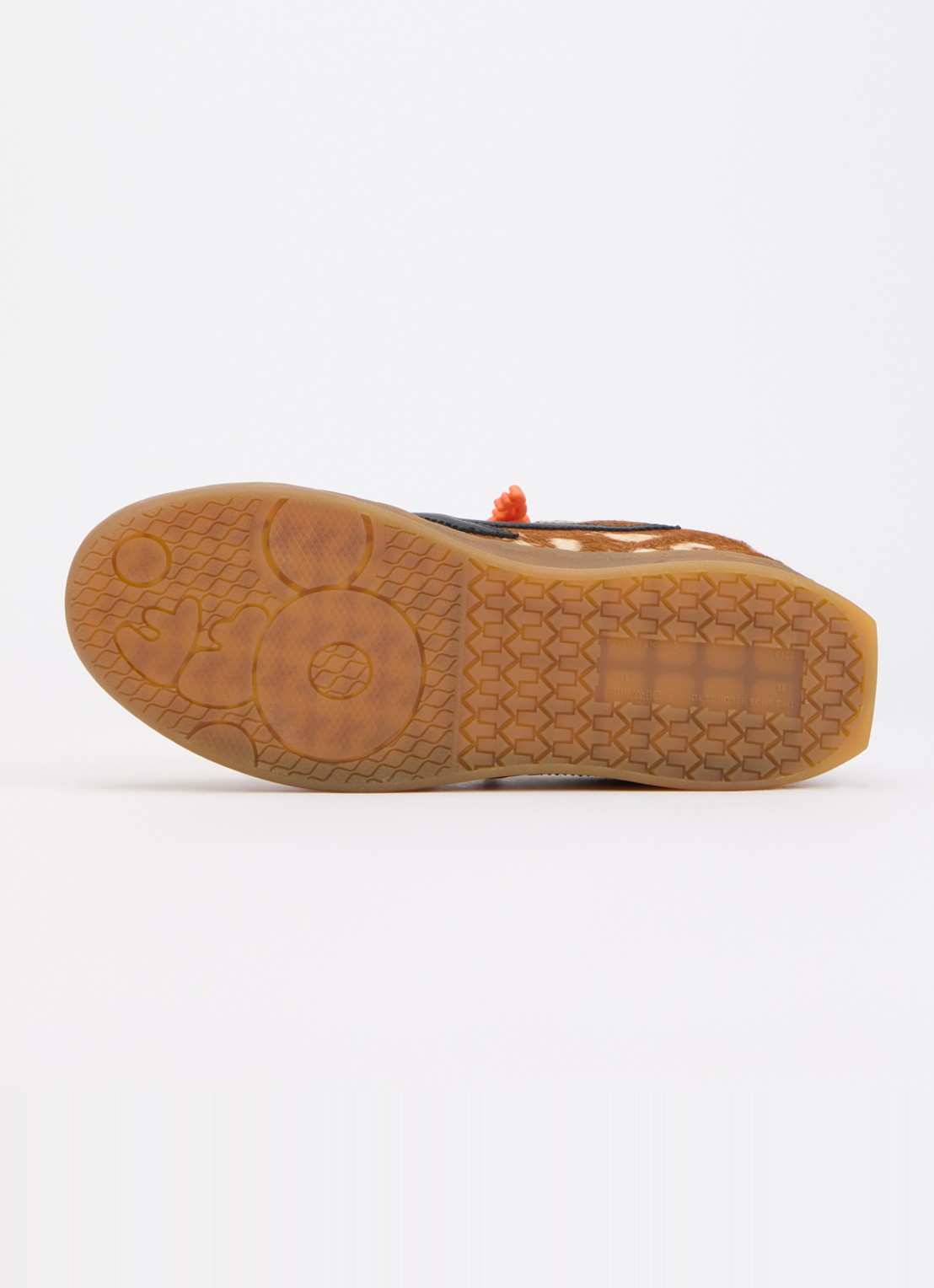Off-White End Of Play sneaker van leer met ponyhair - detail 5 bruin
