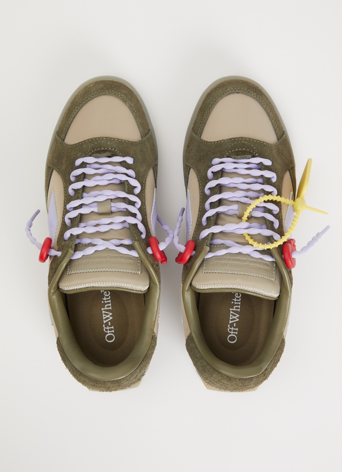 Off-White Ends of Play sneaker met details van kalfssuède - detail 3 bruin