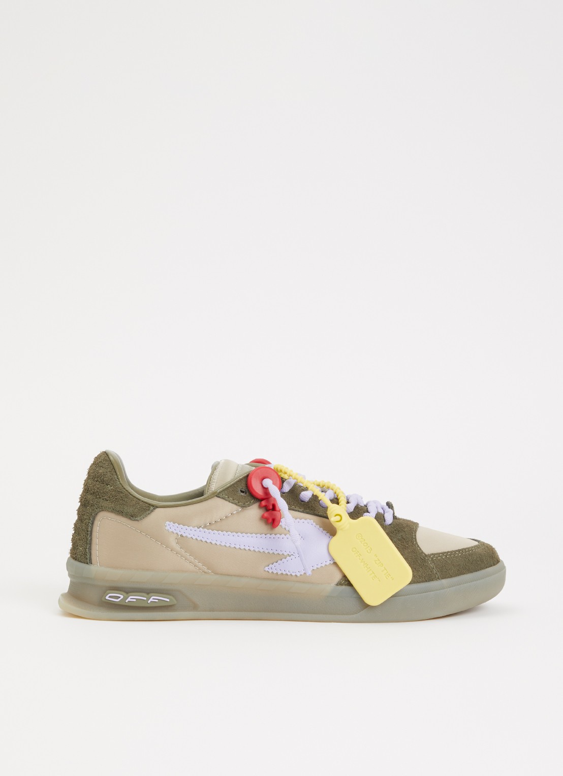 Off-White Ends of Play sneaker met details van kalfssuède - voorkant 6 bruin