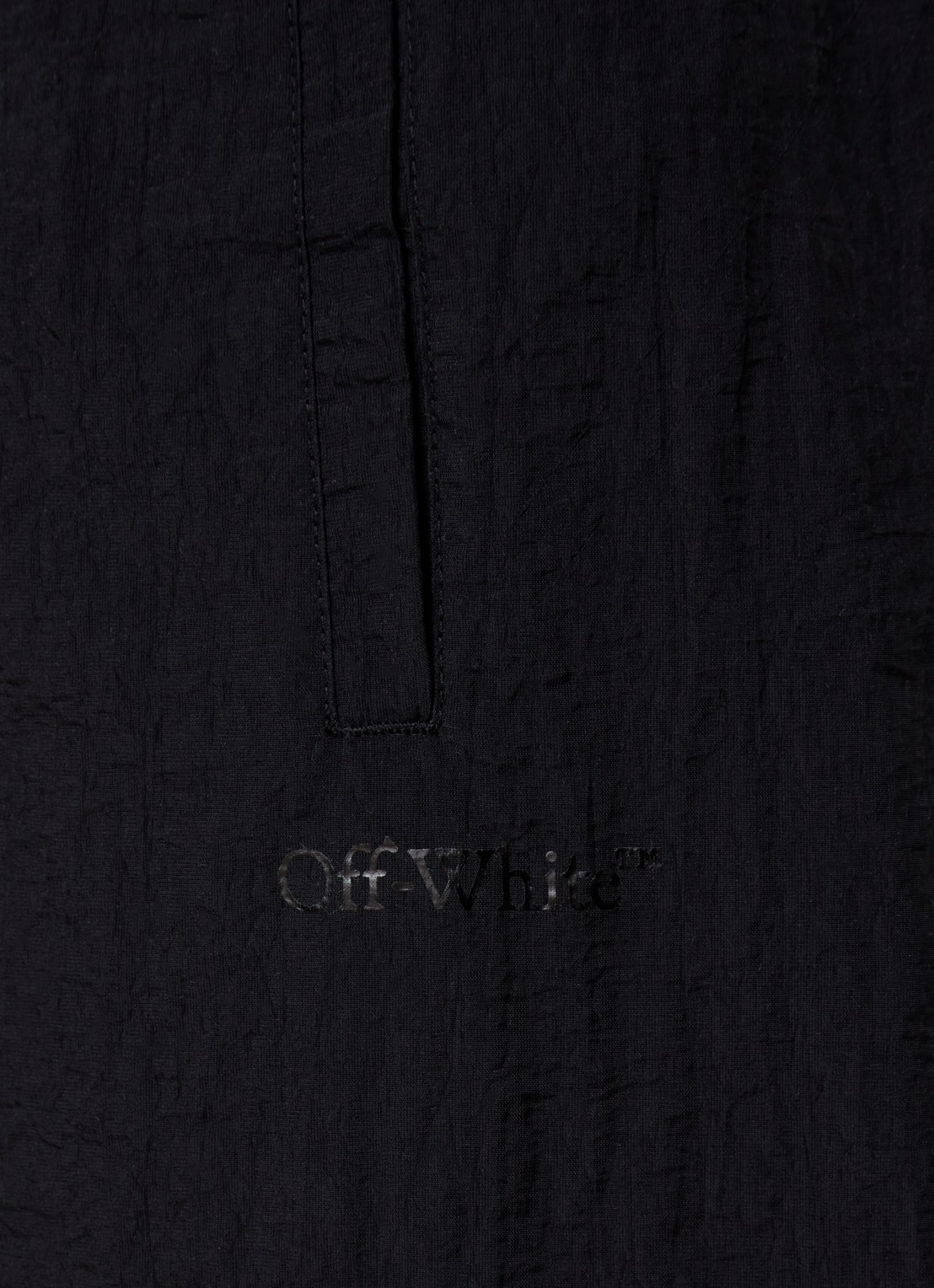 Off-White Glossy arrow wide fit broek met steekzakken - detail 3 zwart