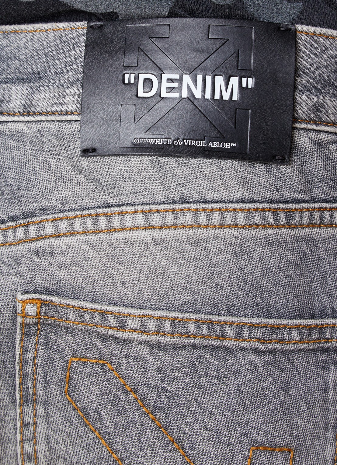 Off-White Half Arrow Cargo wide leg jeans met klepzakken - detail 5 grijs