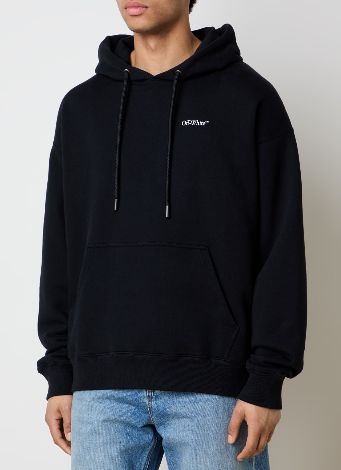 Off-White Half Arrow hoodie met logo- en backprint - achterkant zwart