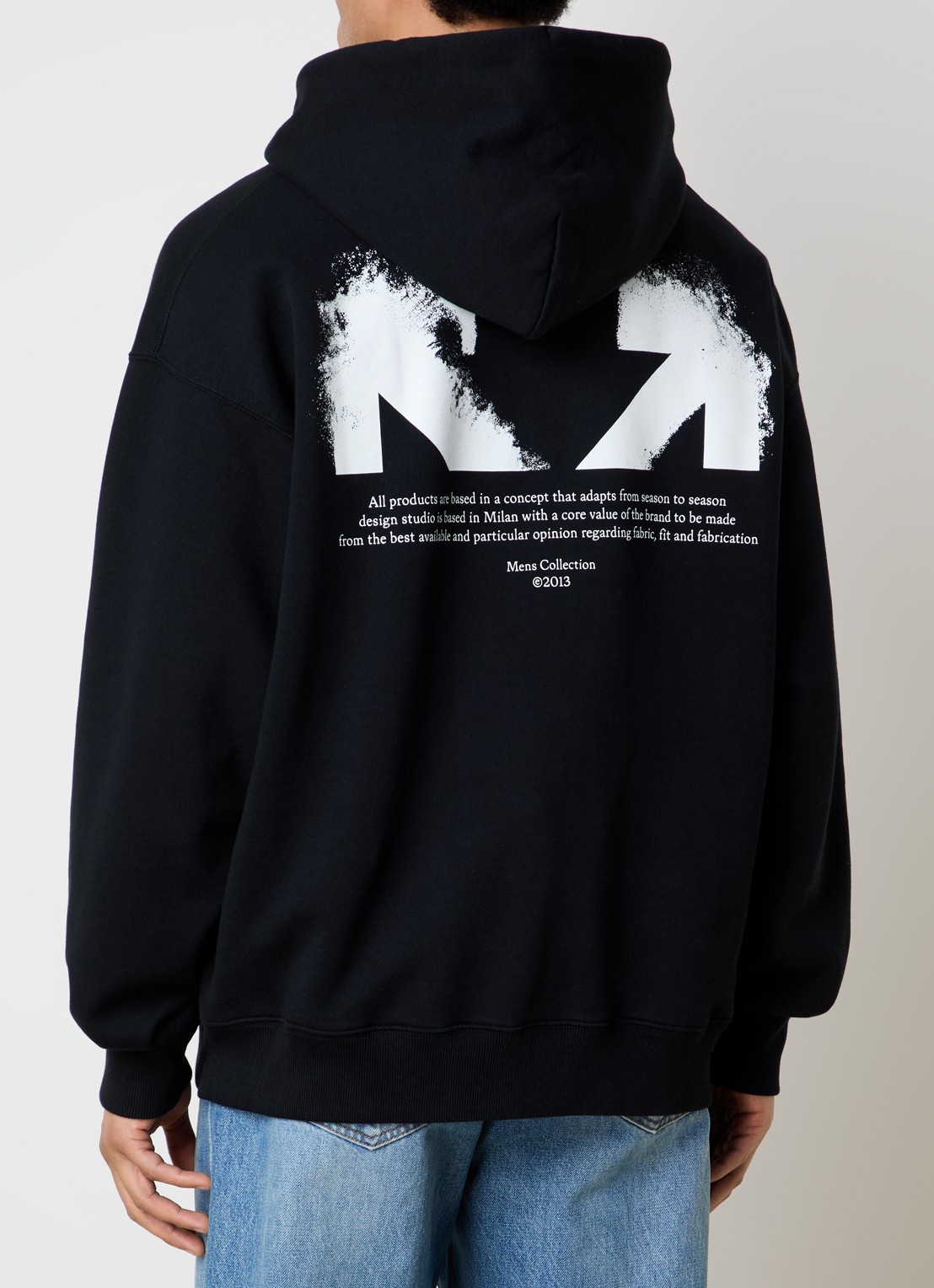 Off-White Half Arrow hoodie met logo- en backprint - detail 2 zwart