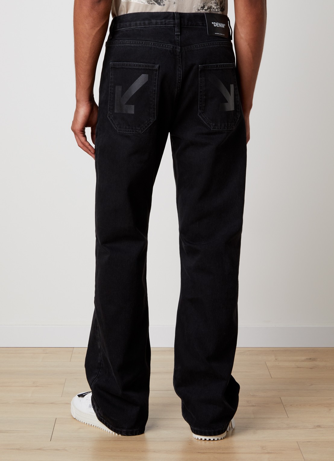 Off-White Half Arrow loose fit jeans met backprint - achterkant 6 zwart