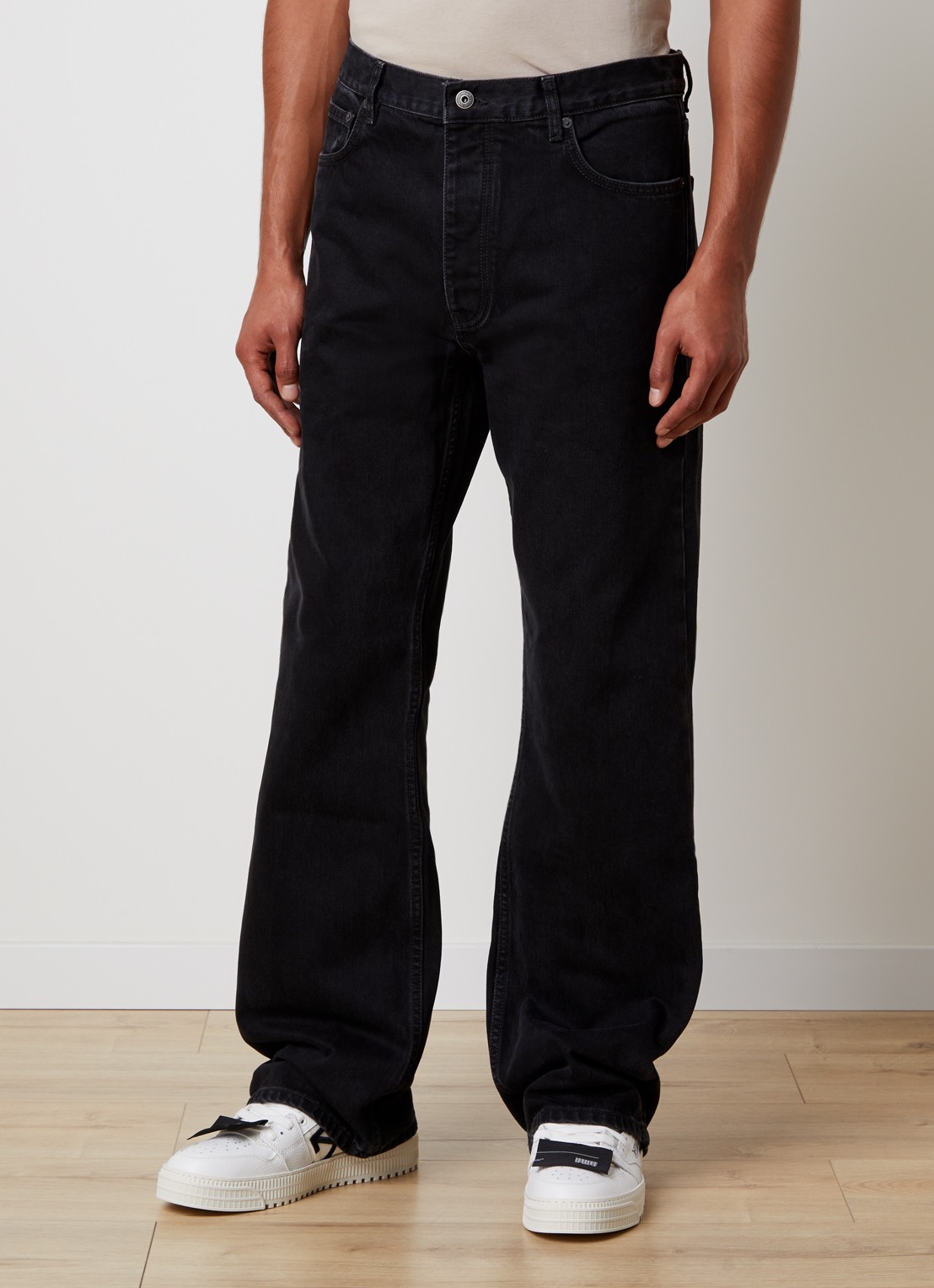 Off-White Half Arrow loose fit jeans met backprint - detail 3 zwart