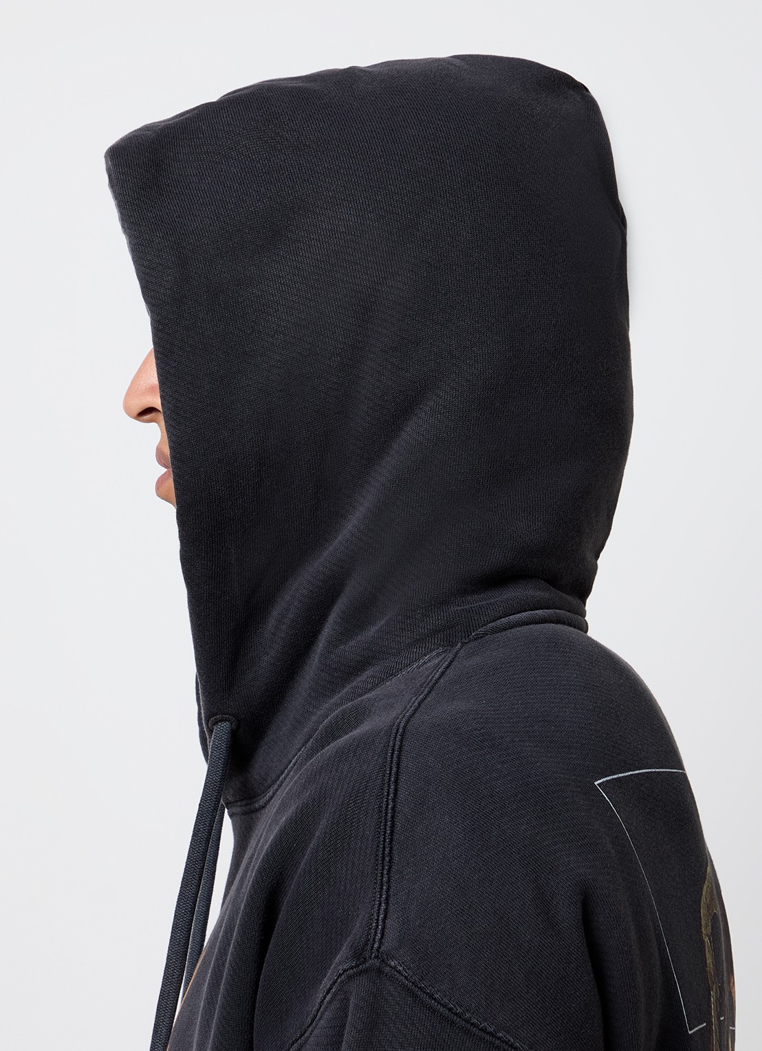 Off-White Hoodie met logo- en backprint - detail 4 zwart