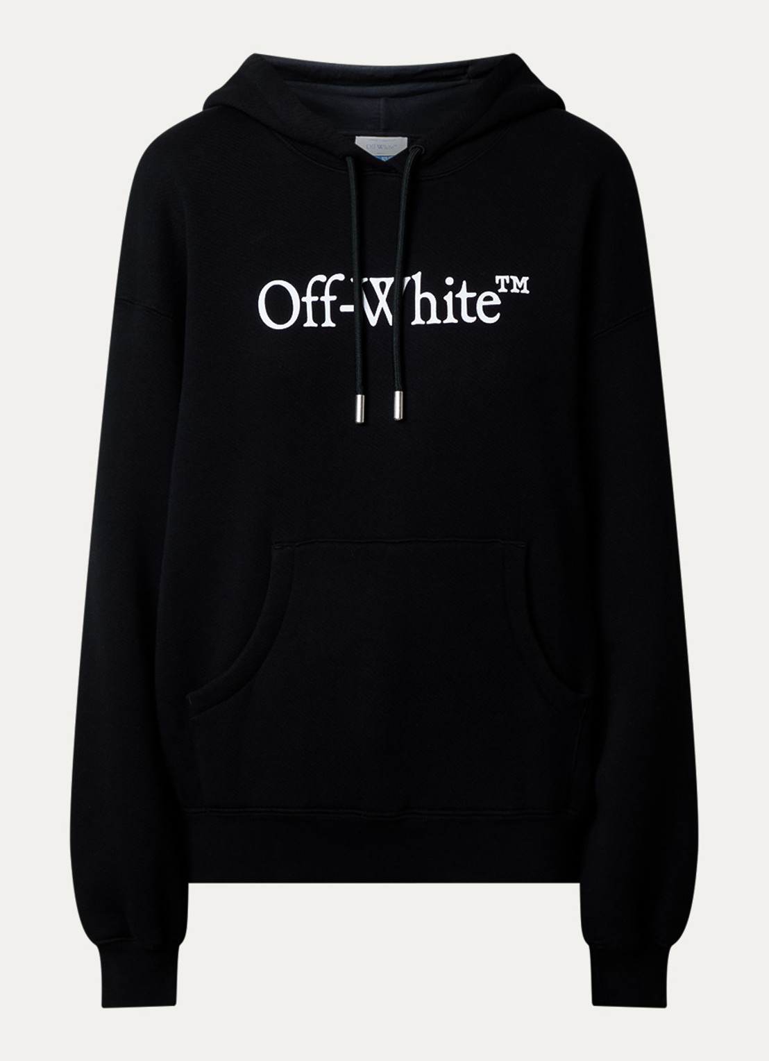 Off-White Hoodie met logoprint  - voorkant 5 zwart